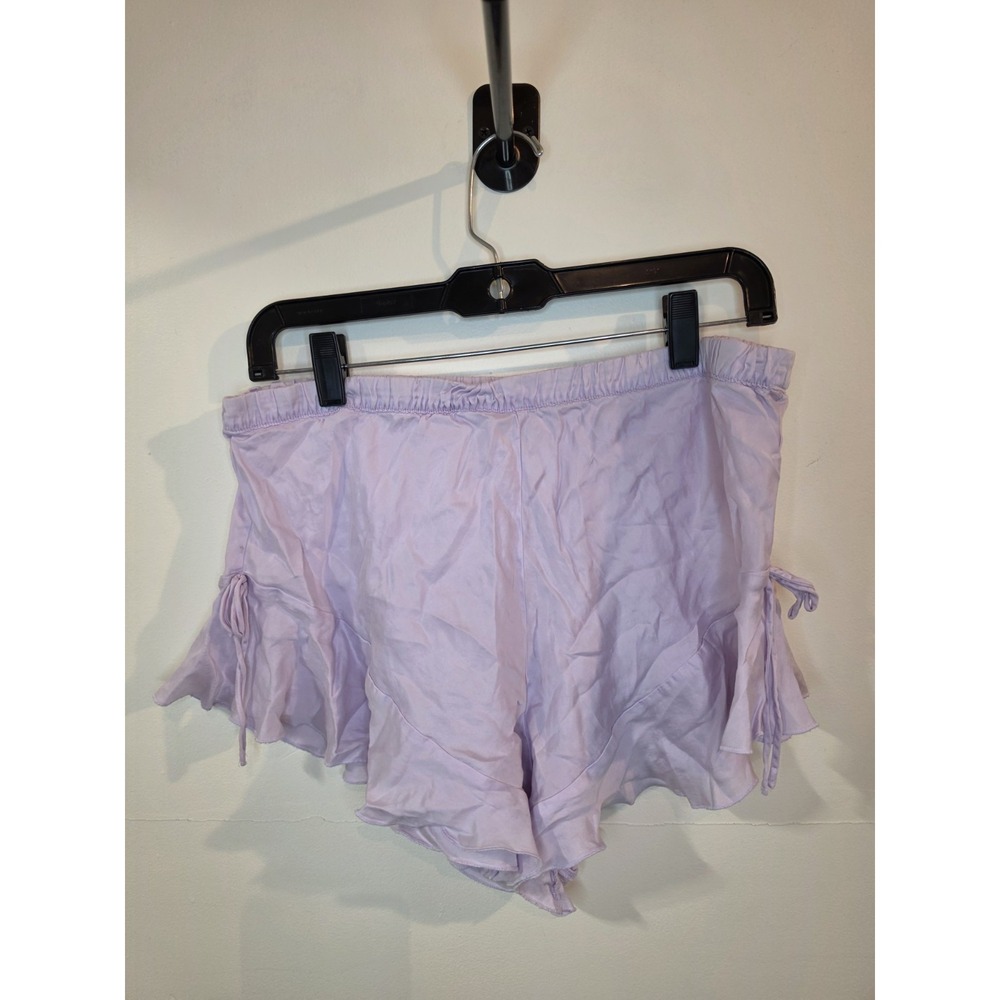 Victoria's Secret Lavender Cupro Ruffle Shorts Womens L Y2K Fairycore Flowy
